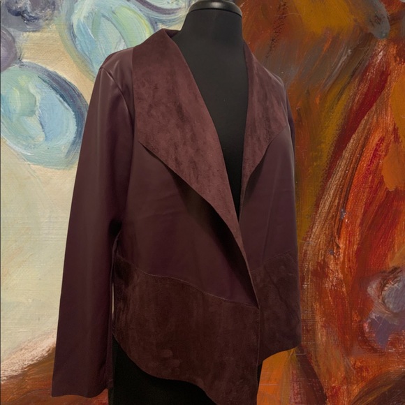 Alfani Faux Suede Cascade Jacket - Picture 13 of 13